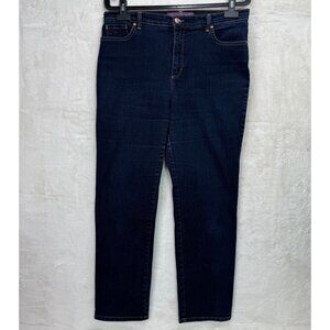 Gloria Vanderbilt Amanda Womens Size 12 Tapered Leg Dark Wash Denim Jeans